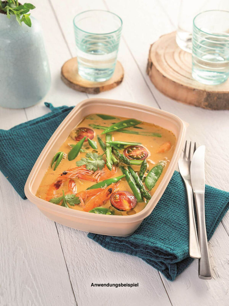 Menüschale, PP, beige, ungeteilt, 900ml