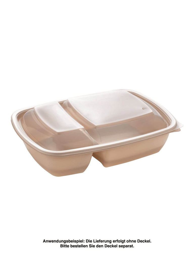 Menüschale, PP, beige, zweigeteilt, 600/300ml