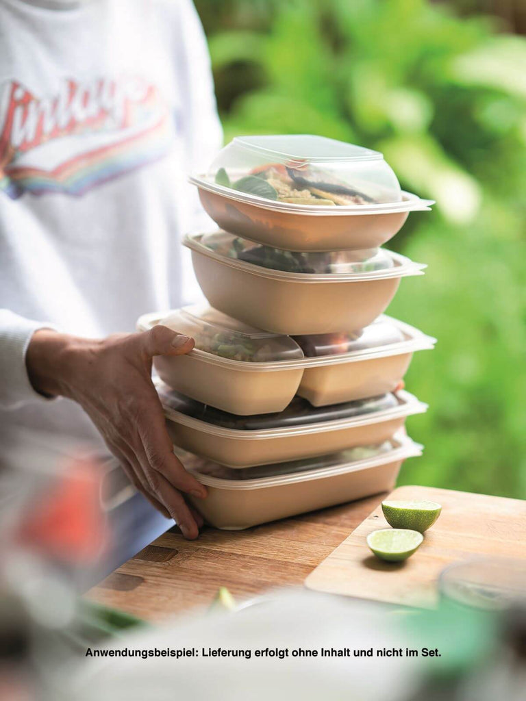 Menüschale, PP, beige, ungeteilt, 900ml