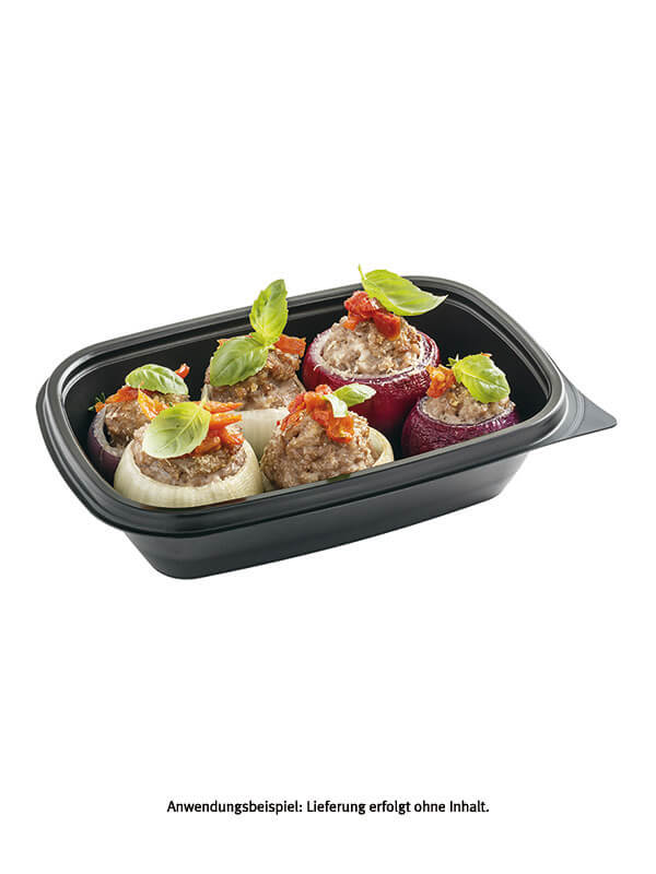 Schale, PP, schwarz, ungeteilt, 375ml