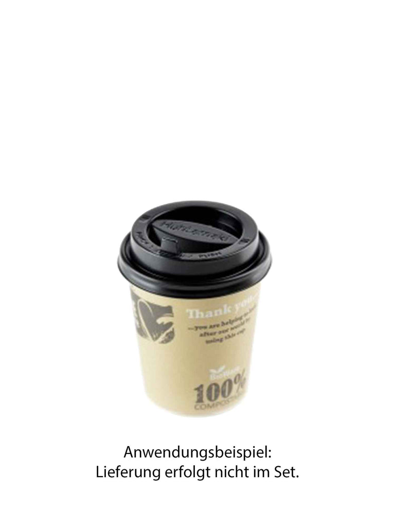Deckel mit Klappverschluss Tear Tab, PS, schwarz, für 80,0mm