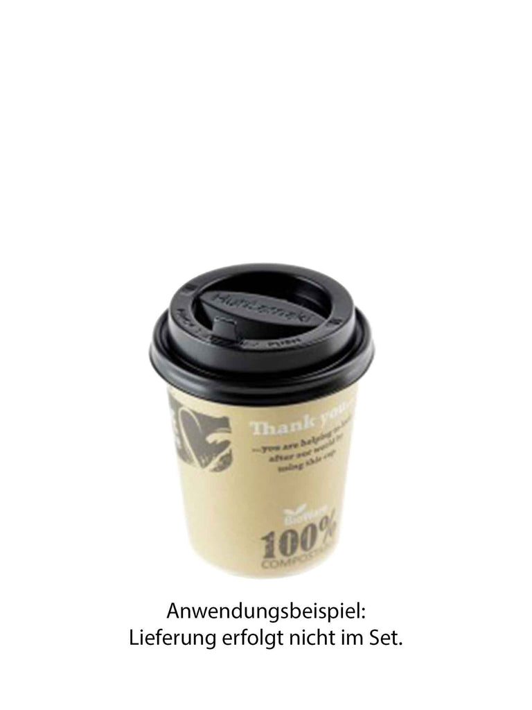 Deckel mit Klappverschluss Tear Tab, PS, schwarz, für 90,0mm