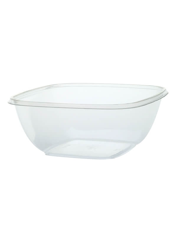 Salatschale, RPET, klar, quadratisch, 1500ml