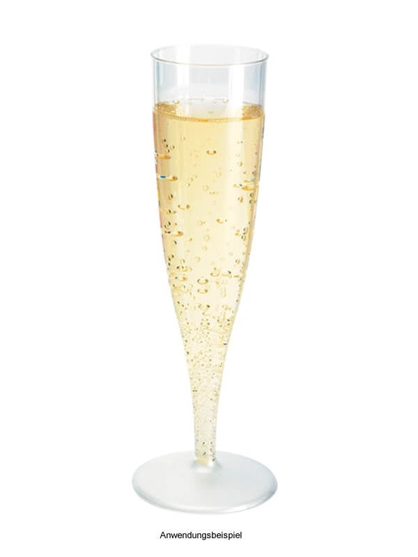 Sektflöte, PS, Spritzguss, 135ml (Eichstrich 0,1l), klar