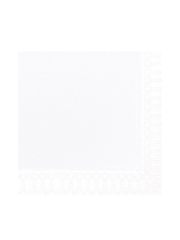 Serviette, 3-lagig, 40x40, 1/4-Falz, weiß