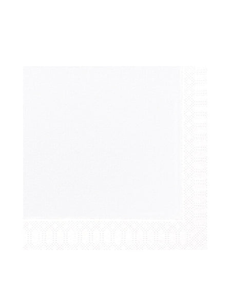 Serviette, 2-lagig, 33x33, 1/4-Falz, weiß