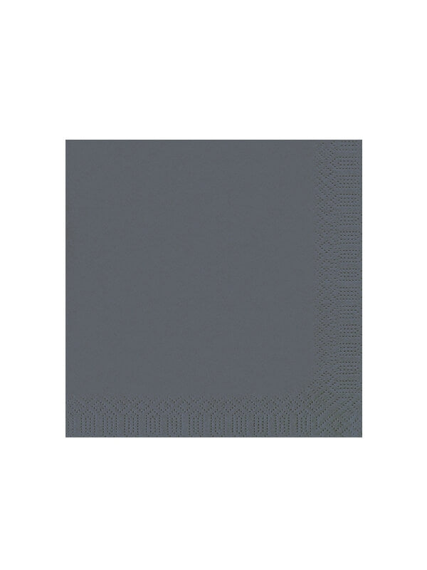 Cocktailservietten, 3-lagig, 24x24, 1/4-Falz, granite grey (1.000 Stk.)
