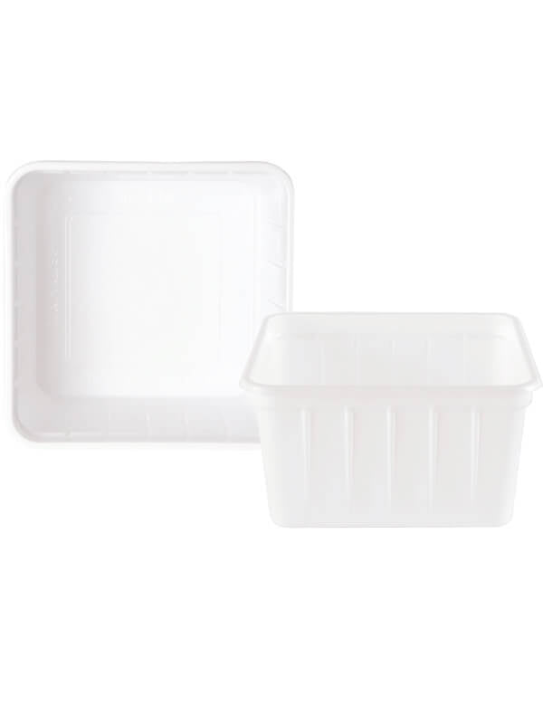 Verpackungsbecher PS, 115x115mm, weiß, 500ml