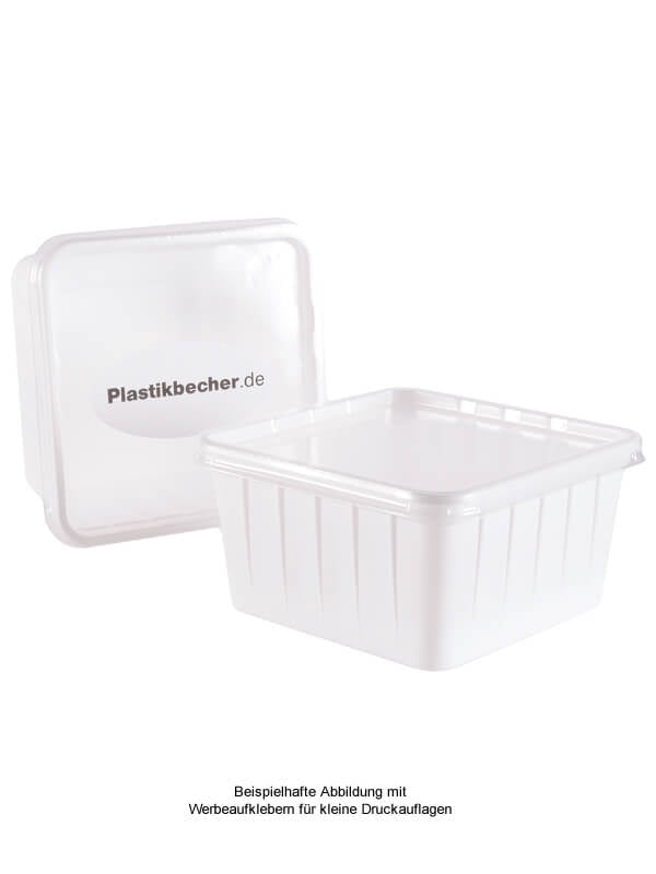 Verpackungsbecher PS, 115x115mm, weiß, 500ml