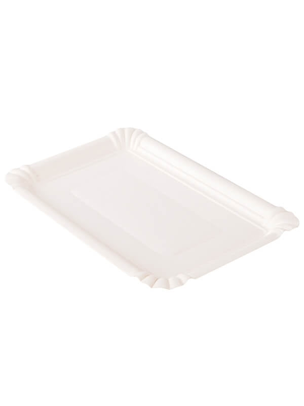 Pappteller, weiß, rechteckig, 13x20cm (500 Stk.)