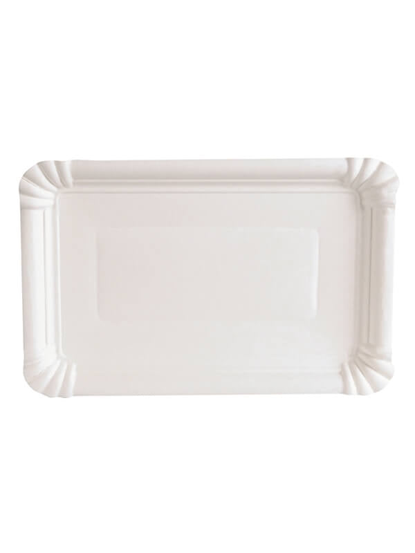 Pappteller, weiß, rechteckig, 13x20cm (500 Stk.)