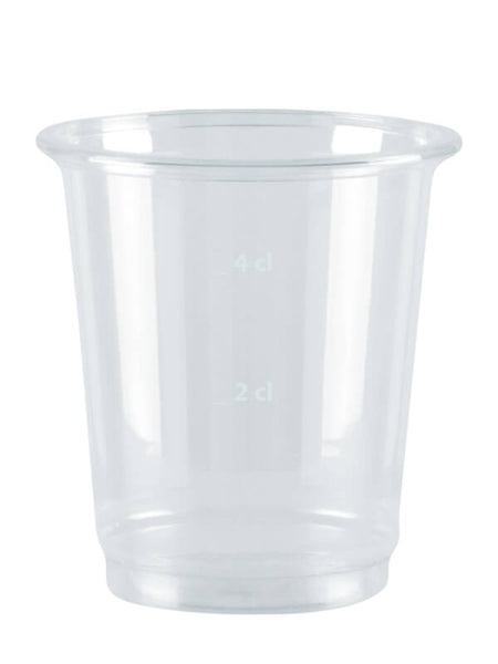 Schnapsglas, PET, klar, 2cl/4cl