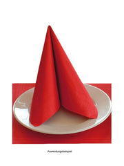 Serviette, 3-lagig, 40x40, 1/4-Falz, rot
