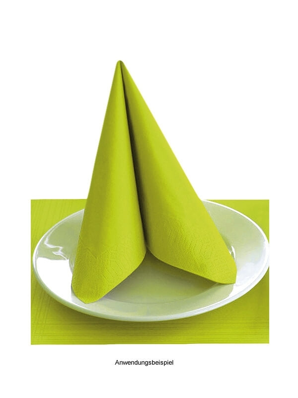 Serviette, 3-lagig, 40x40, 1/4-Falz, kiwi