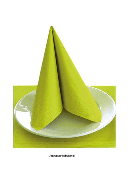 Serviette, 3-lagig, 40x40, 1/4-Falz, kiwi