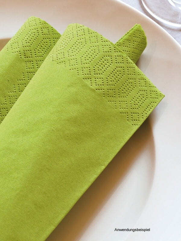 Serviette, 3-lagig, 40x40, 1/4-Falz, kiwi
