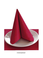 Serviette, 3-lagig, 40x40, 1/4-Falz, bordeaux