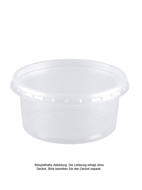 Verpackungsbecher PP, transparent, rund, 250ml