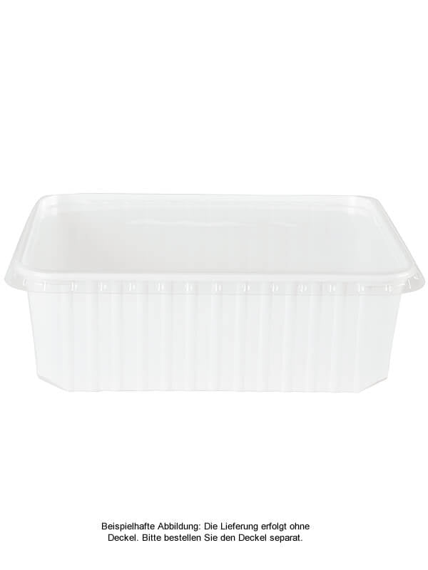 Verpackungsbecher PP, weiß, 180x135mm, 1000ml