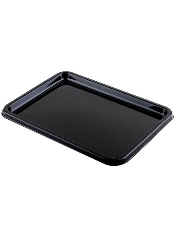 Servierplatte, RPET, schwarz, rechteckig, 460x300mm
