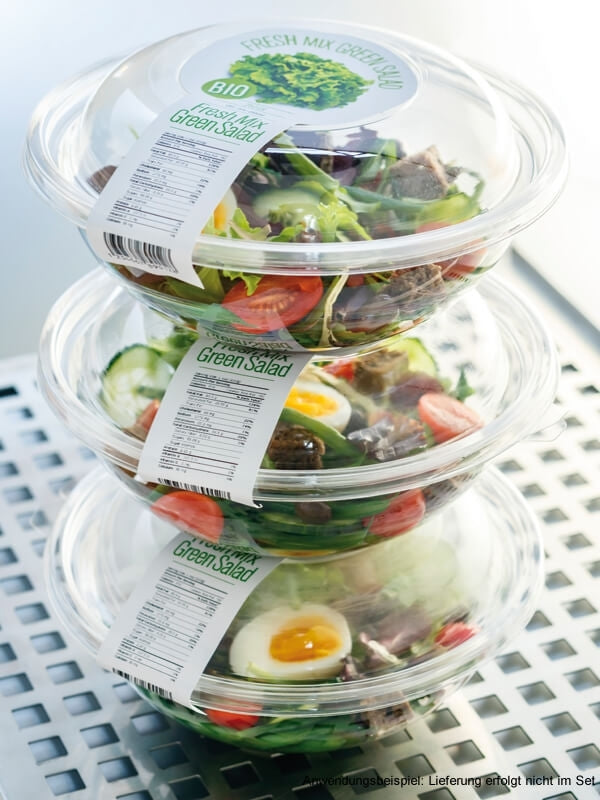 Salatschale, RPET, klar, rund, 1000ml