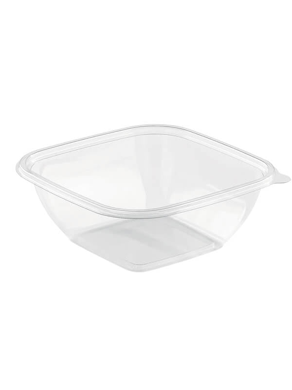 Salatschale, RPET, klar, quadratisch, 1000ml