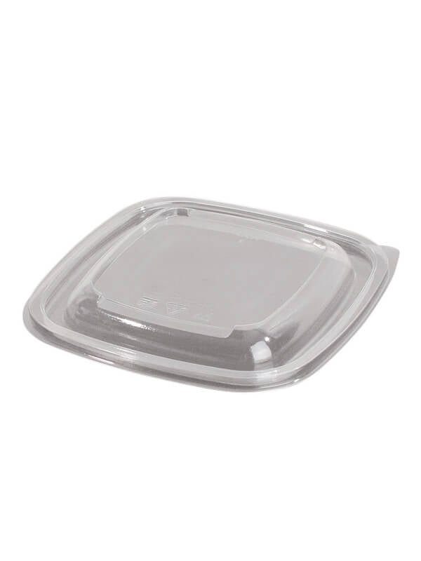 Deckel, RPET, klar, quadratisch, gewölbt, 120x120mm