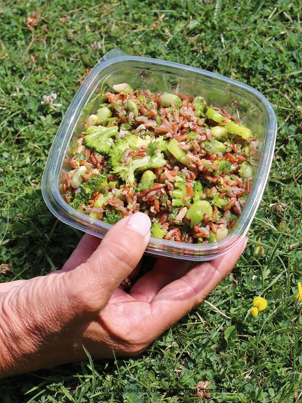 Salatschale, RPET, klar, quadratisch, 375ml