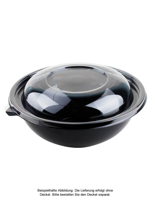Salatschale, RPET, schwarz, rund, 750ml