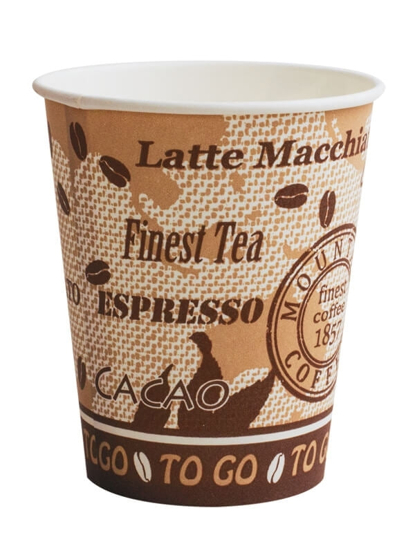 Hartpapierbecher "Coffee to go" für Heißgetränke, 180ml