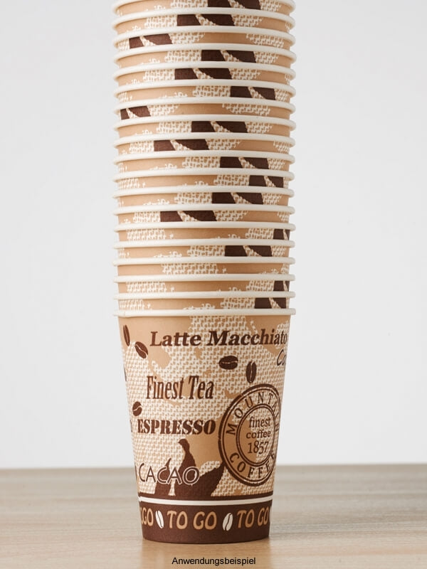 Hartpapierbecher "Coffee to go" für Heißgetränke, 250ml