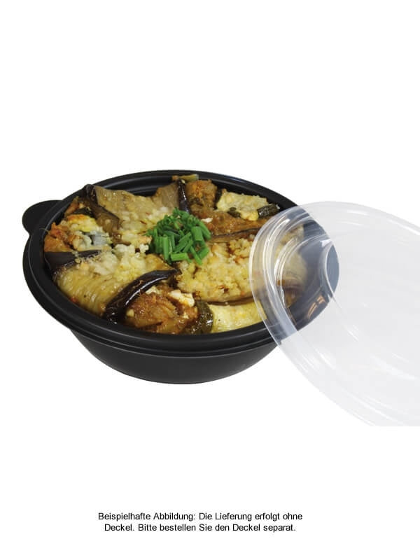 Schale, PP, schwarz, rund, 250 ml