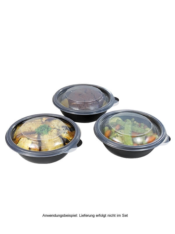 Schale, PP, schwarz, rund, 250 ml