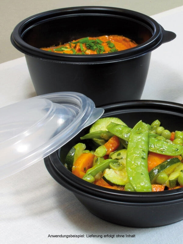 Schale, PP, schwarz, rund, 500ml