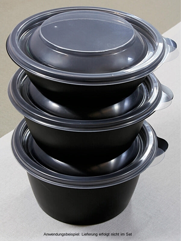 Schale, PP, schwarz, rund, 500ml