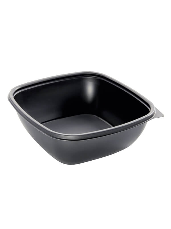 Menüschale, PP, schwarz, quadratisch, 750ml