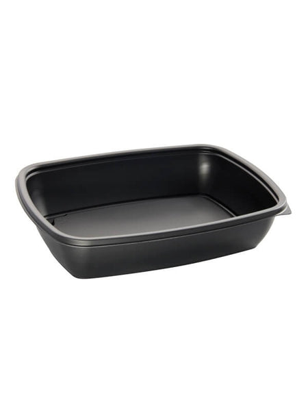 Menüschale, PP, schwarz, ungeteilt, 900ml