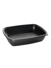 Menüschale, PP, schwarz, ungeteilt, 900ml