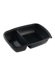 Menüschale, PP, schwarz, zweigeteilt, 600/300ml