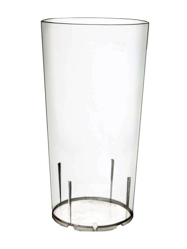 Trinkbecher, Mehrweg, PC, glasklar, 400ml