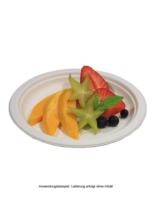 Teller, rund, Bagasse, 18cm