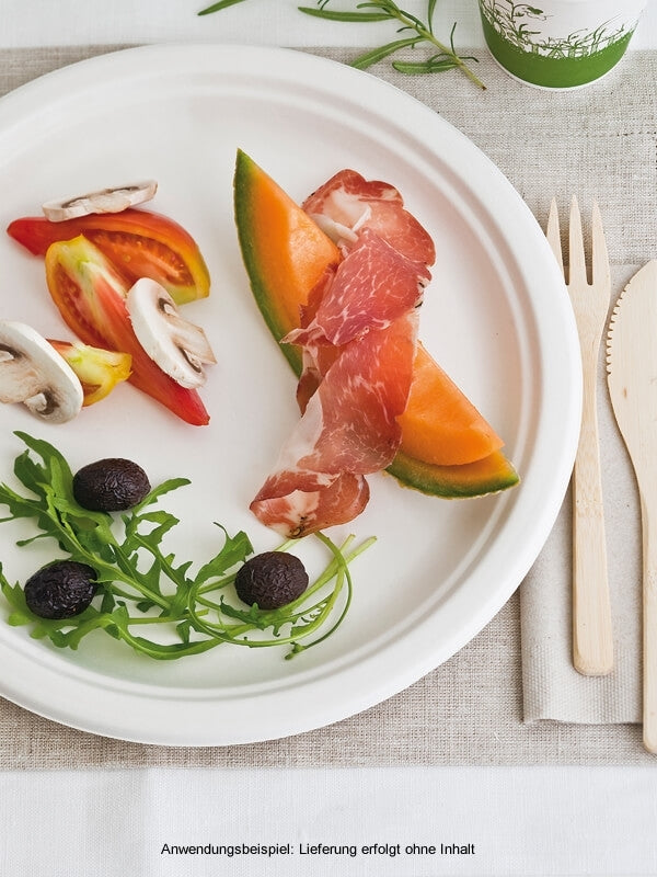 Teller, rund, Bagasse, 23 cm