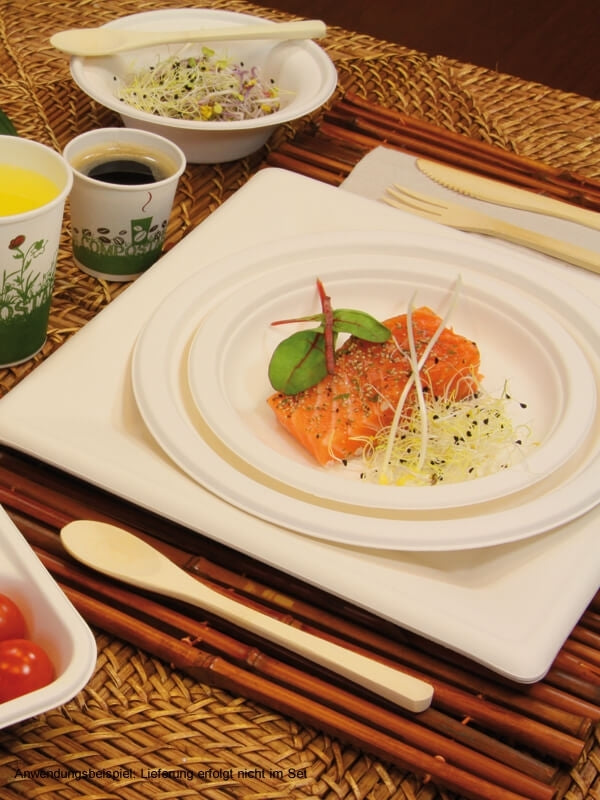 Teller, rund, Bagasse, 23 cm