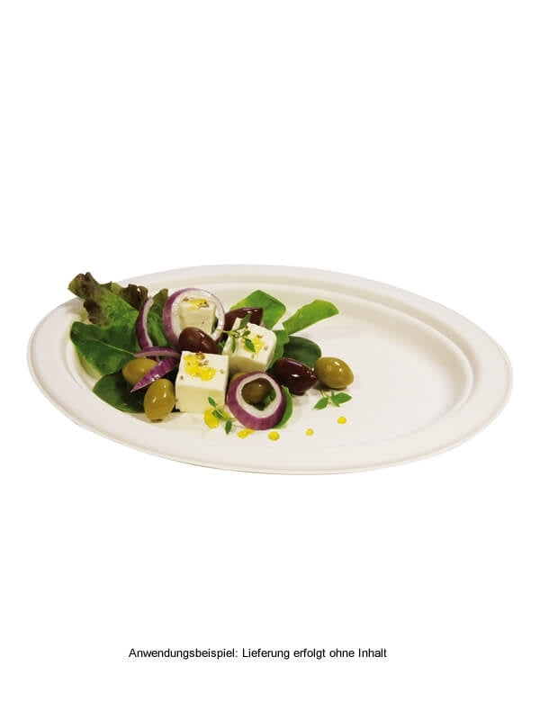 Teller, oval, Bagasse, 190x260mm
