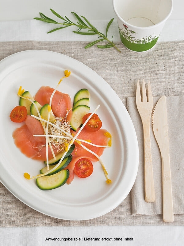 Teller, oval, Bagasse, 190x260mm