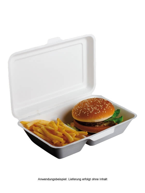 Schale mit Deckel "BePulp", zweigeteilt, 560/370ml