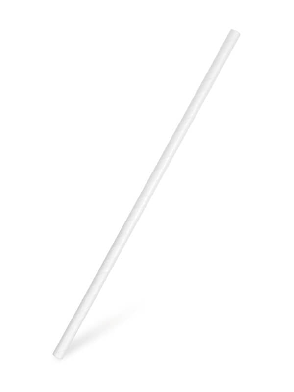 Papier-Trinkhalme, weiß, 200x6mm (800 Stk.)