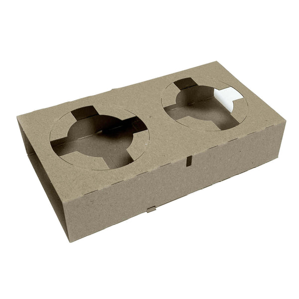 Becherhalter für 2 Becher, Pappe, grau