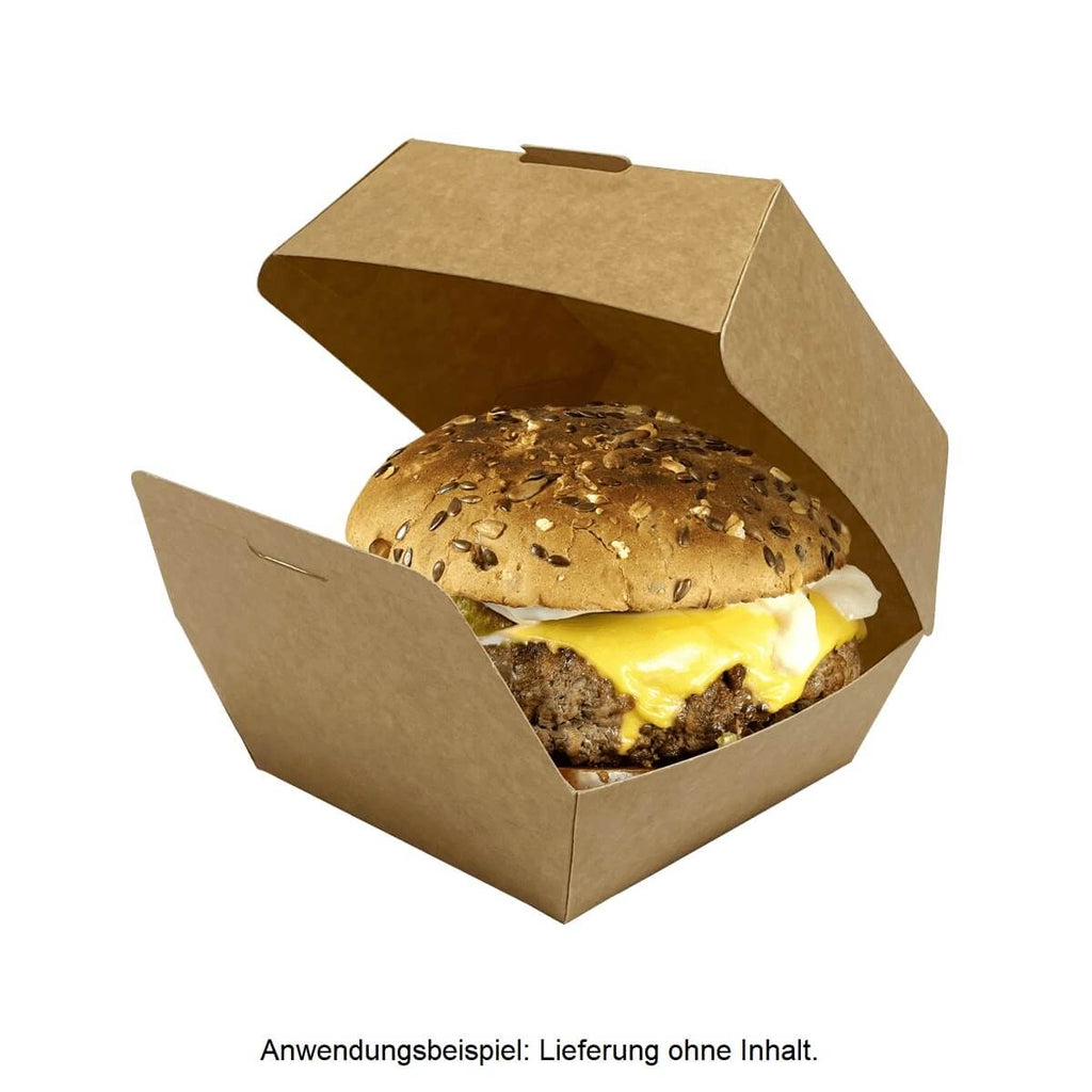 Burger Box, Karton, 105x105x85mm, braun