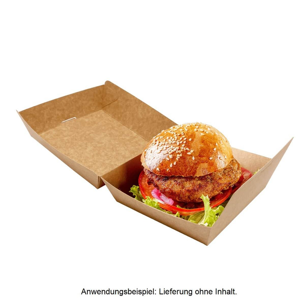 Burger Box, Karton, 135x135x80mm, braun